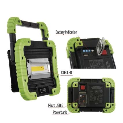 LED COB Oplaadbaar Schijnwerper LED/3,7V 3000 mAh IP44