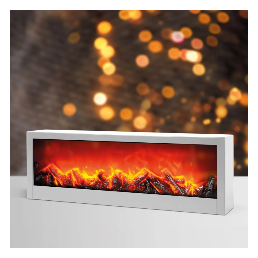 LED Decoratie 10xLED/3xC/5V haard