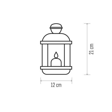 LED Decoratie lantaarn VINTAGE 1xLED/1,5W/3xAA