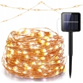 LED decoratief lichtsnoer op zonne-energie 200xLED/1,2V 800 mAh 12 m IP44 zwart