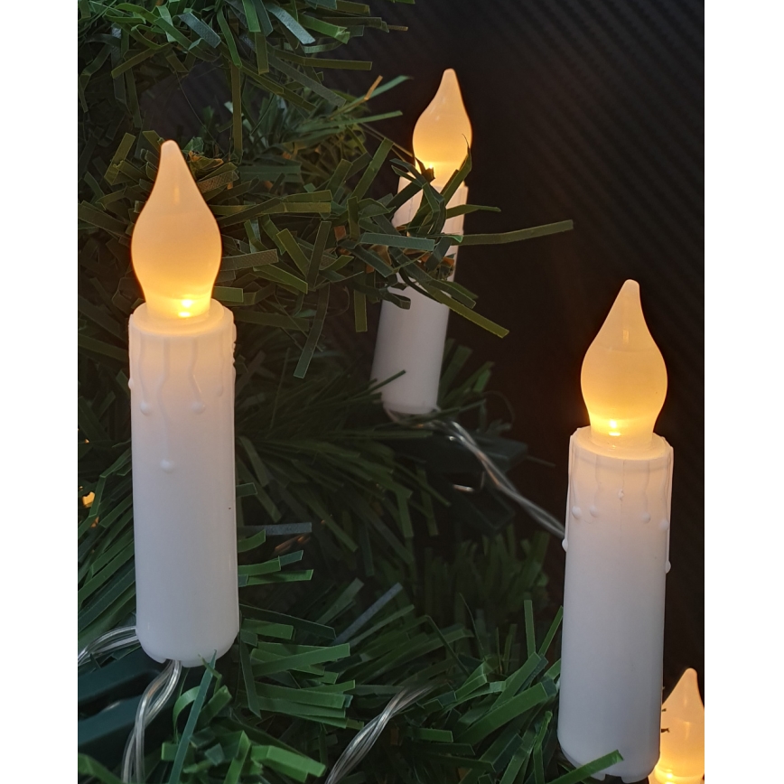 LED-decoratieve lichtslinger 10xLED/2xAA, 1,65 m, warm wit, kaarsjes