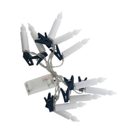 LED-decoratieve lichtslinger 10xLED/2xAA, 1,65 m, warm wit, kaarsjes