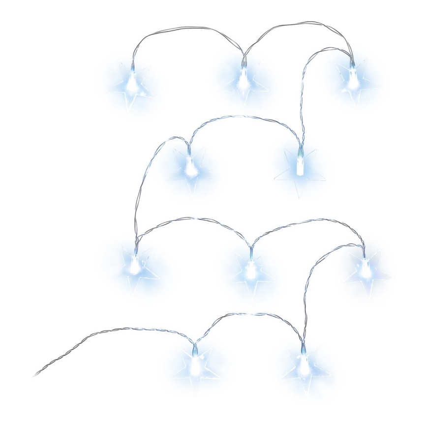 LED Decoratieve lichtslinger 10xLED/2xAA 1,8m koud wit
