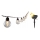 LED decoratieve lichtsnoer op zonne-energie 20xLED/8 functies 500 mAh 7,6 m IP67 warm wit