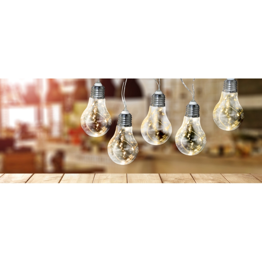 LED decoratieve lichtsnoer SMOLDER 2,1 m 10xLED/2xAA