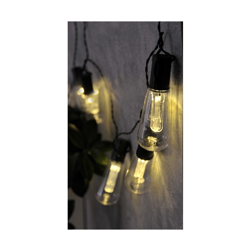 LED decoratieve slinger EDISON 2,65 m 10xLED/2xAA