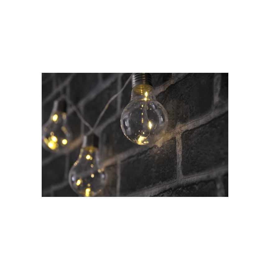 LED-decoratieve slinger SMOLDER 2,1 m 10xLED/2xAA