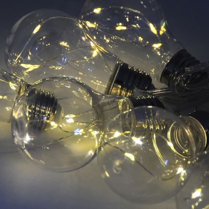 LED-decoratieve slinger SMOLDER 2,1 m 10xLED/2xAA