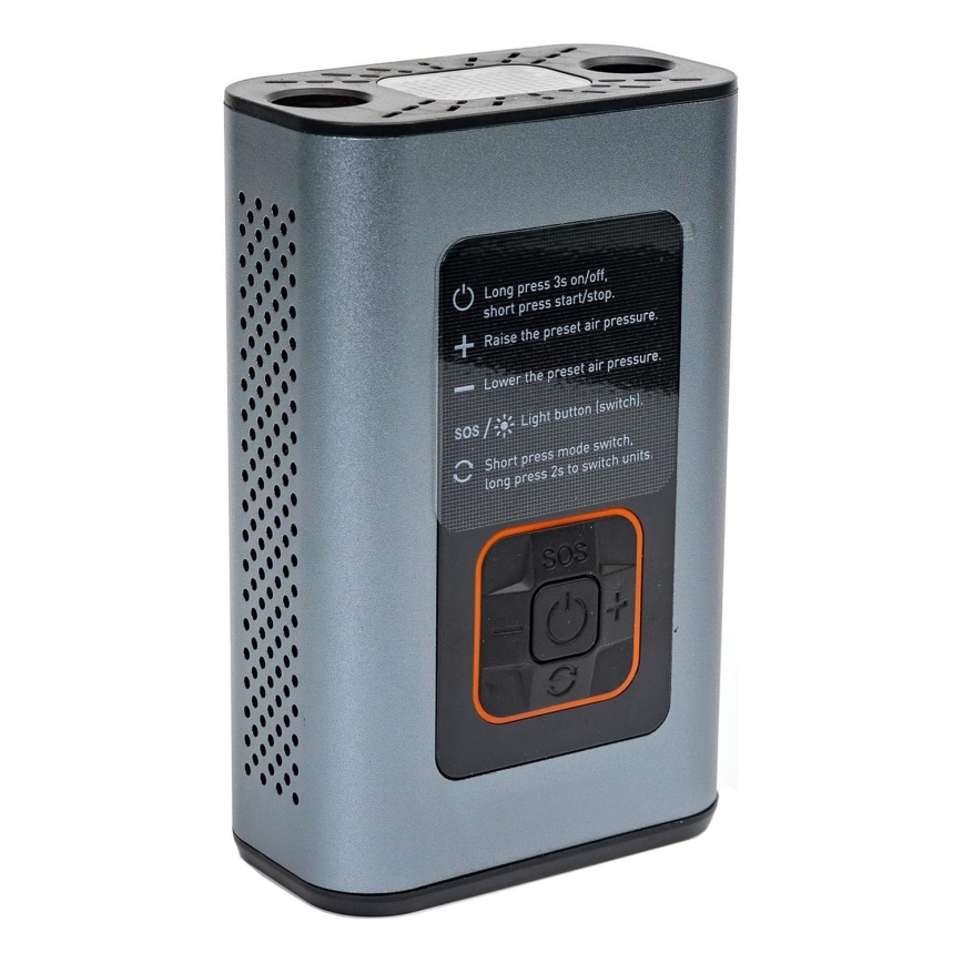 LED Digitale zakcompressor 3in1 4000 mAh 5W zwart