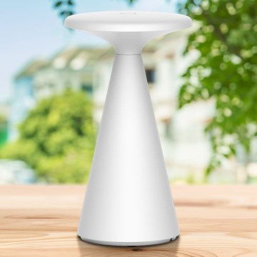 LED Dimbaar aanraken buitenshuis tafellamp PAROS LED/1,8W/5V USB 1800 mAh IP44 wit