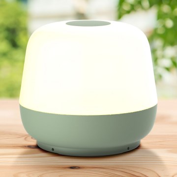LED Dimbaar aanraken buitenshuis tafellamp SAMBA LED/1,2W/5V USB 1200 mAh IP44 groen