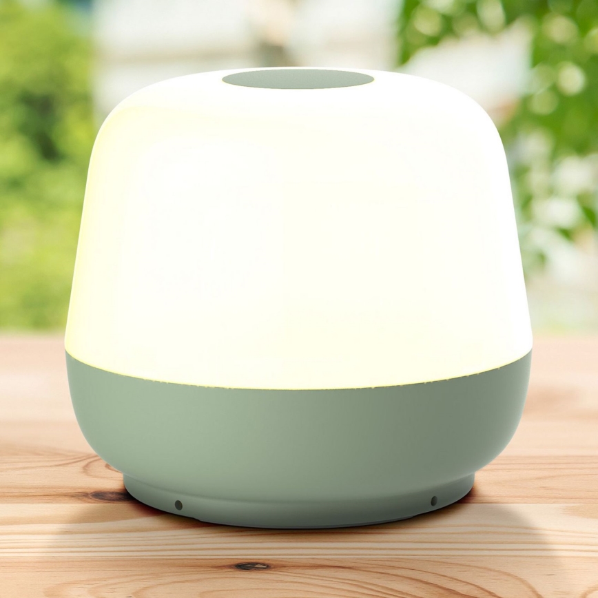 LED Dimbaar aanraken buitenshuis tafellamp SAMBA LED/1,2W/5V USB 1200 mAh IP44 groen