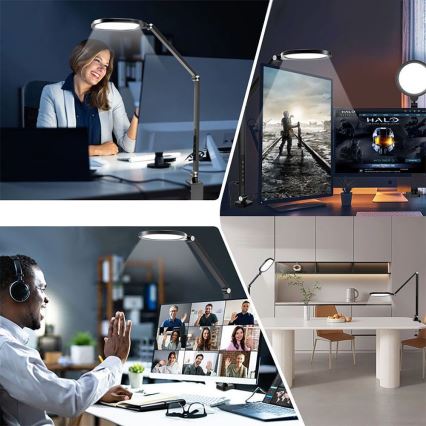 LED Dimbaar aanraken flexibel tafellamp POINTIQ LED/15W/230V 3000-6500K CRI 96 zwart