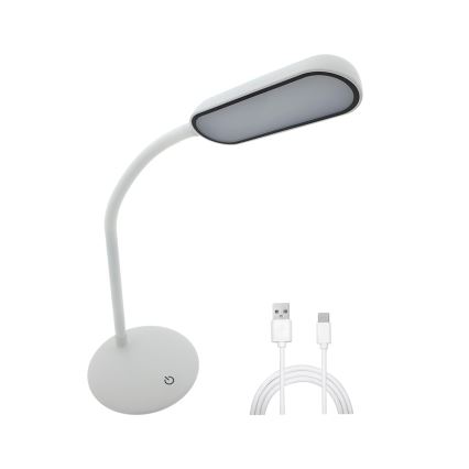LED Dimbaar aanraken flexibel tafellamp LED/6W/5V USB 1200 mAh wit