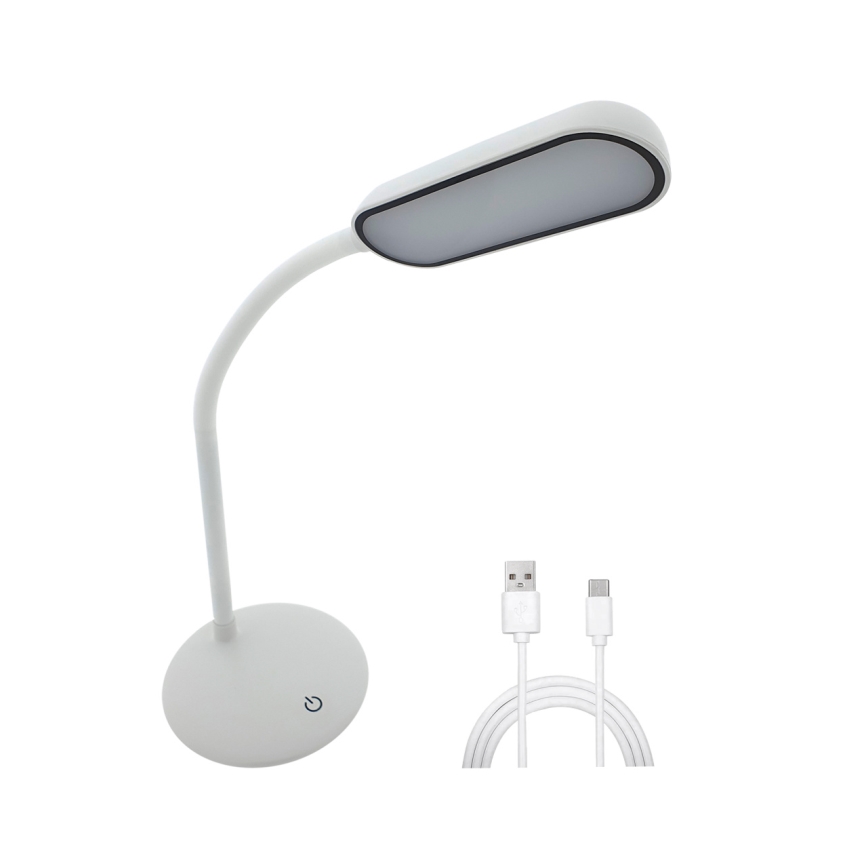 LED Dimbaar aanraken flexibel tafellamp LED/6W/5V USB 1200 mAh wit