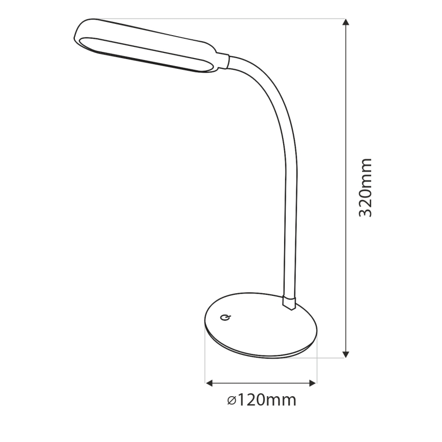 LED Dimbaar aanraken flexibel tafellamp LED/6W/5V USB 1200 mAh wit