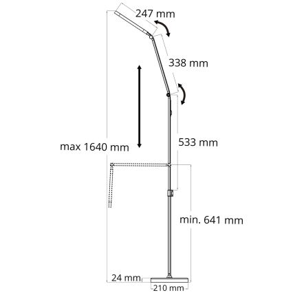 LED Dimbaar aanraken Staande lamp FERRARA LED/13W/230V 3000/4000/6000K zwart