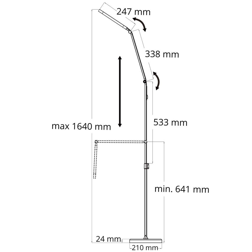 LED Dimbaar aanraken Staande lamp FERRARA LED/13W/230V 3000/4000/6000K zwart