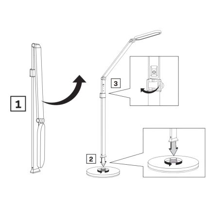 LED Dimbaar aanraken Staande lamp FERRARA LED/13W/230V 3000/4000/6000K zwart