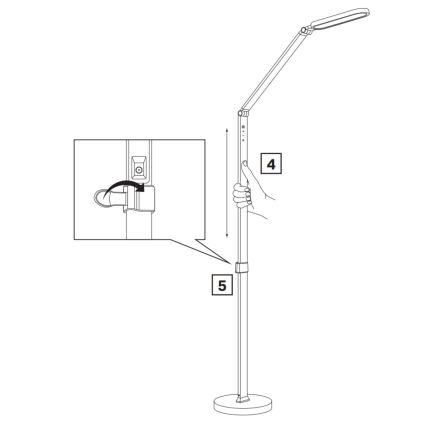 LED Dimbaar aanraken Staande lamp FERRARA LED/13W/230V 3000/4000/6000K zwart