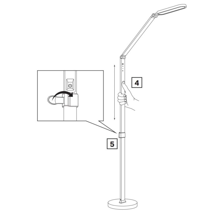 LED Dimbaar aanraken Staande lamp FERRARA LED/13W/230V 3000/4000/6000K zwart
