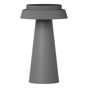 LED Dimbaar aanraken zonne- lamp MARAKESZ LED/3,7V USB 3600 mAh 1800/2700/3000K IP54 grijs