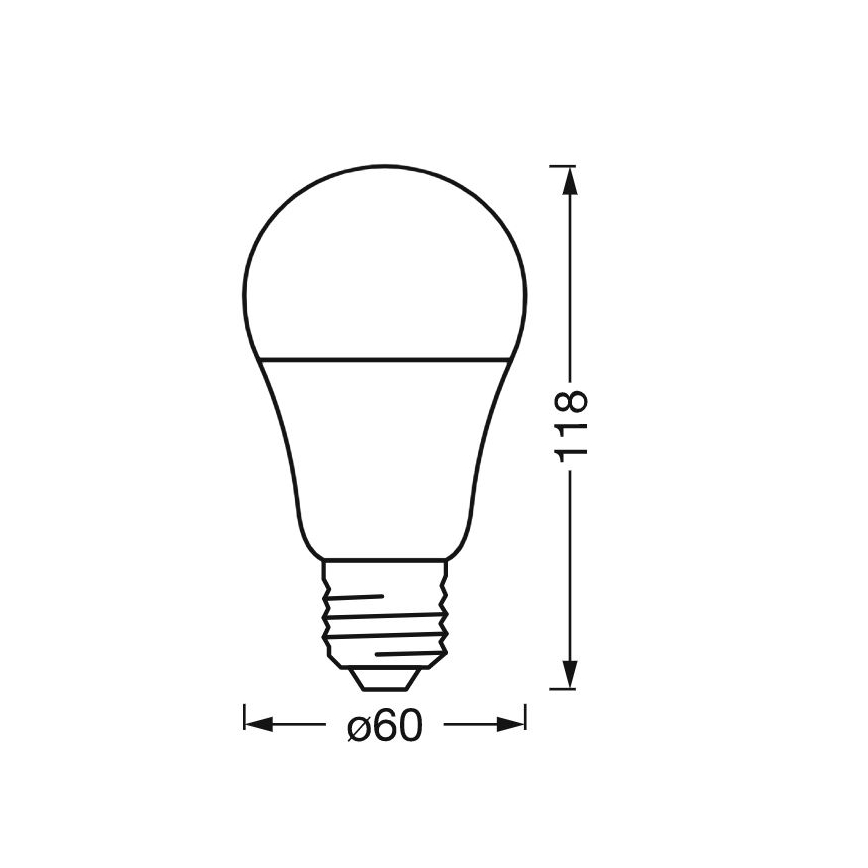 LED Dimbaar antibacterieel Lamp A40 E27/9W/230V Wi-Fi - Ledvance