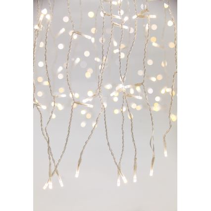 LED Dimbaar buitenshuis Kerst gordijn CURTAIN 360xLED/8,4W/230V 2x2 m IP44 warm wit + afstandsbediening