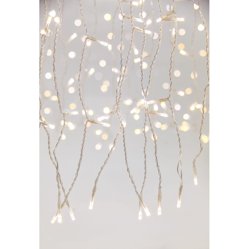 LED Dimbaar buitenshuis Kerst gordijn CURTAIN 360xLED/8,4W/230V 2x2 m IP44 warm wit + afstandsbediening