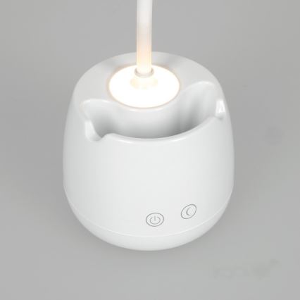 LED Dimbaar flexibel oplaadbaar tafellamp LUSIA LED/5W/5V 3000/4000K 1200 mAh wit