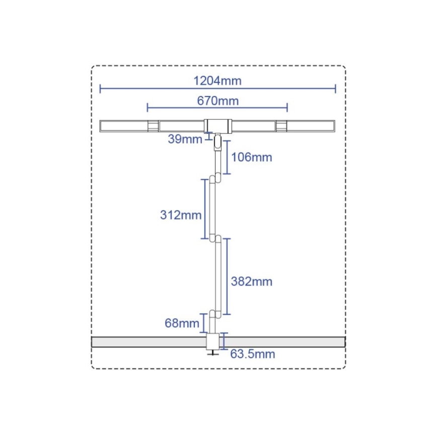 LED Dimbaar aanraken flexibel tafellamp POINTIQ LED/36W/230V 3000-6500K CRI 92 zwart
