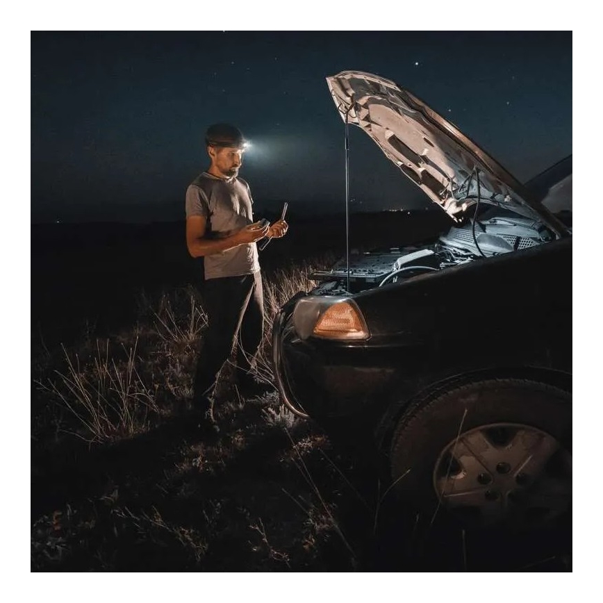LED Dimbaar headlamp met sensor GP DISCOVERY CHW54 LED/3xAAA IPX5