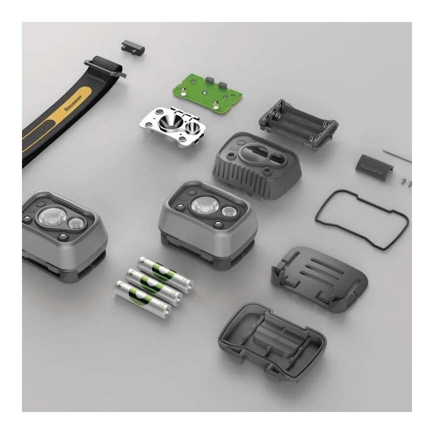 LED Dimbaar headlamp met sensor GP DISCOVERY CHW54 LED/3xAAA IPX5