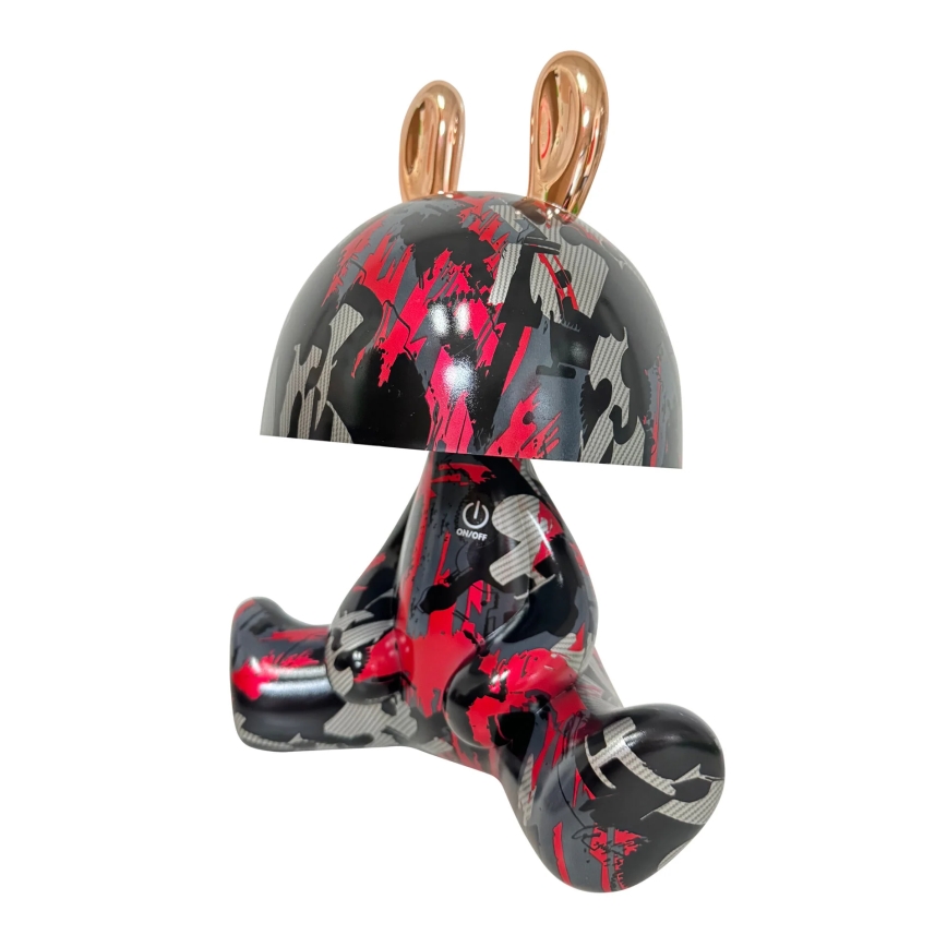 LED Dimbaar kinder aanraken klein lampje FANCY LED/2,5W/3,7V 1200 mAh zwart/rood