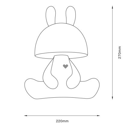 LED Dimbaar kinder aanraken klein lampje FANCY LED/2,5W/3,7V 1200 mAh zwart/rood