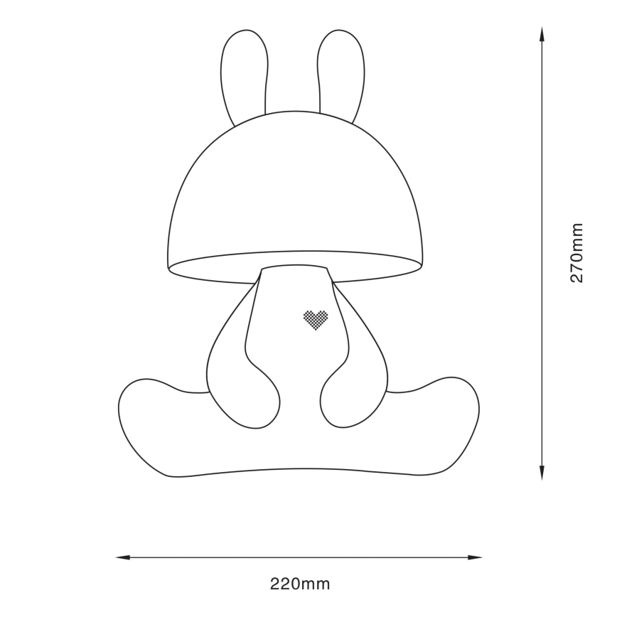 LED Dimbaar kinder aanraken klein lampje FANCY LED/2,5W/3,7V 1200 mAh zwart/rood