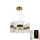 LED Dimbaar kristal Hanglamp aan een touw LED/130W/230V 3000-6500K goud + afstandsbediening