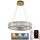 LED Dimbaar kristal Hanglamp aan een touw LED/40W/230V 3000-6500K chroom/goud + afstandsbediening