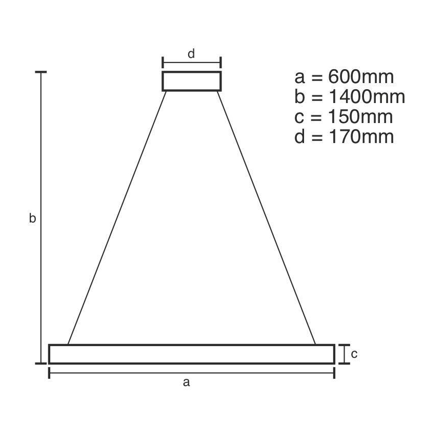 LED Dimbaar kristal Hanglamp aan een touw LED/40W/230V 3000-6500K + afstandsbediening