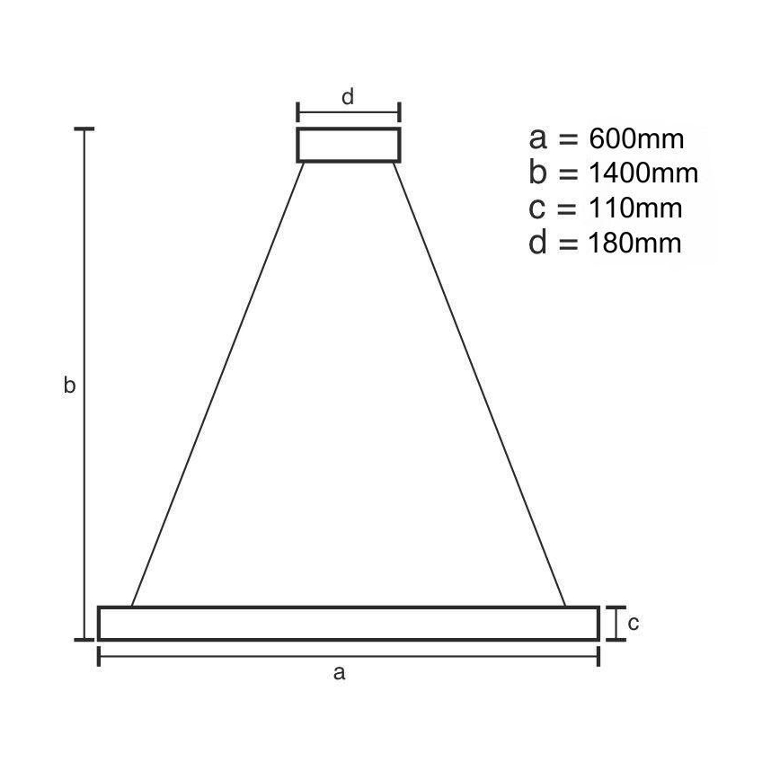 LED Dimbaar kristal Hanglamp aan een touw LED/40W/230V 3000-6500K + afstandsbediening