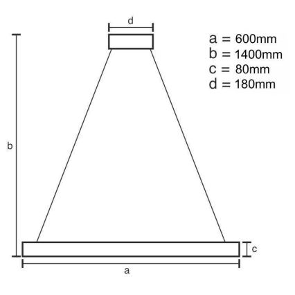 LED Dimbaar kristal Hanglamp aan een touw LED/40W/230V 3000-6500K + afstandsbediening