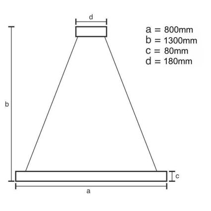 LED Dimbaar kristal Hanglamp aan een touw LED/50W/230V 3000-6500K + afstandsbediening