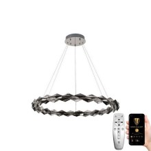 LED Dimbaar kristal Hanglamp aan een touw LED/55W/230V 3000-6500K chroom + afstandsbediening