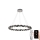 LED Dimbaar kristal Hanglamp aan een touw LED/55W/230V 3000-6500K chroom + afstandsbediening