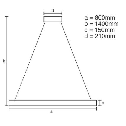 LED Dimbaar kristal Hanglamp aan een touw LED/55W/230V 3000-6500K + afstandsbediening