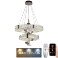 LED Dimbaar kristal Hanglamp aan een touw LED/70W/230V 3000-6500K + afstandsbediening