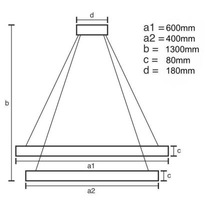 LED Dimbaar kristal Hanglamp aan een touw LED/70W/230V 3000-6500K + afstandsbediening