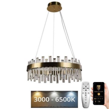 LED Dimbaar kristal Hanglamp aan een touw LED/80W/230V 3000-6500K + afstandsbediening