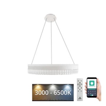 LED Dimbaar kristal Hanglamp aan een touw LED/80W/230V 3000-6500K wit + afstandsbediening