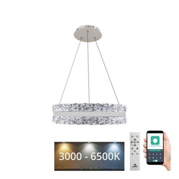 LED Dimbaar kristal Hanglamp aan een touw LED/80W/230V 3000-6500K wit + afstandsbediening